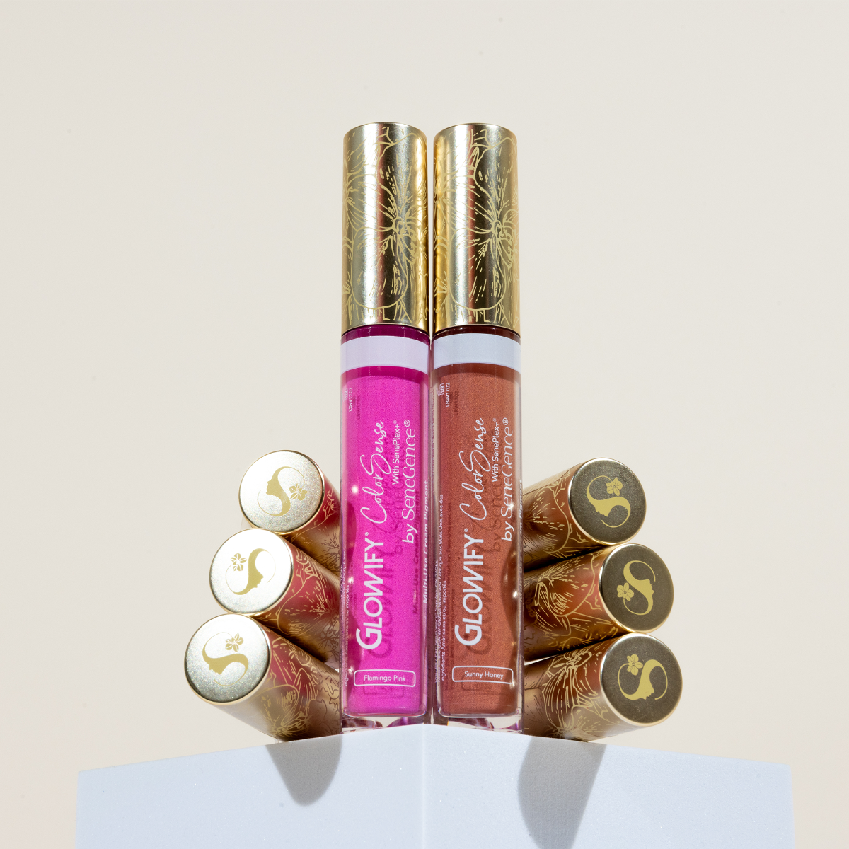 フェイスクリーム pink87 Multi-Use Cream Pigment Duo | Hot Pink & Bronzed Nude – SeneGence