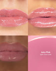 Skintone quadrant Glowify Juicy Plumping Lip Gloss product shade Juicy Pink.