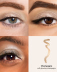 Skintone quadrant Glowify Long-Lasting Eyeshadow Stick product shade Champagne.