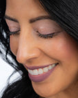 Model wearing ShadowSense product shade Pink Opal Shimmer