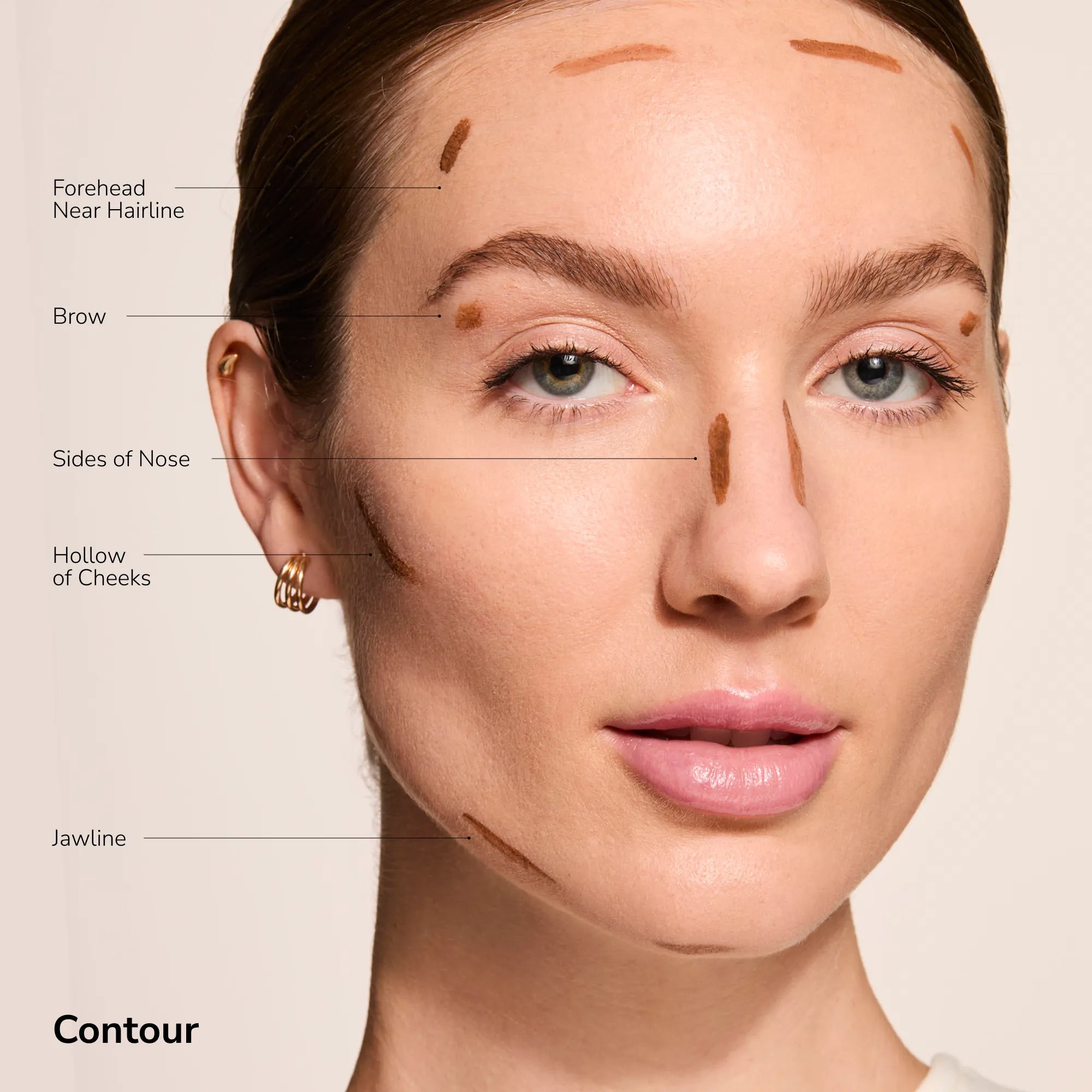 Contouring Bronzer Cream contour infographic