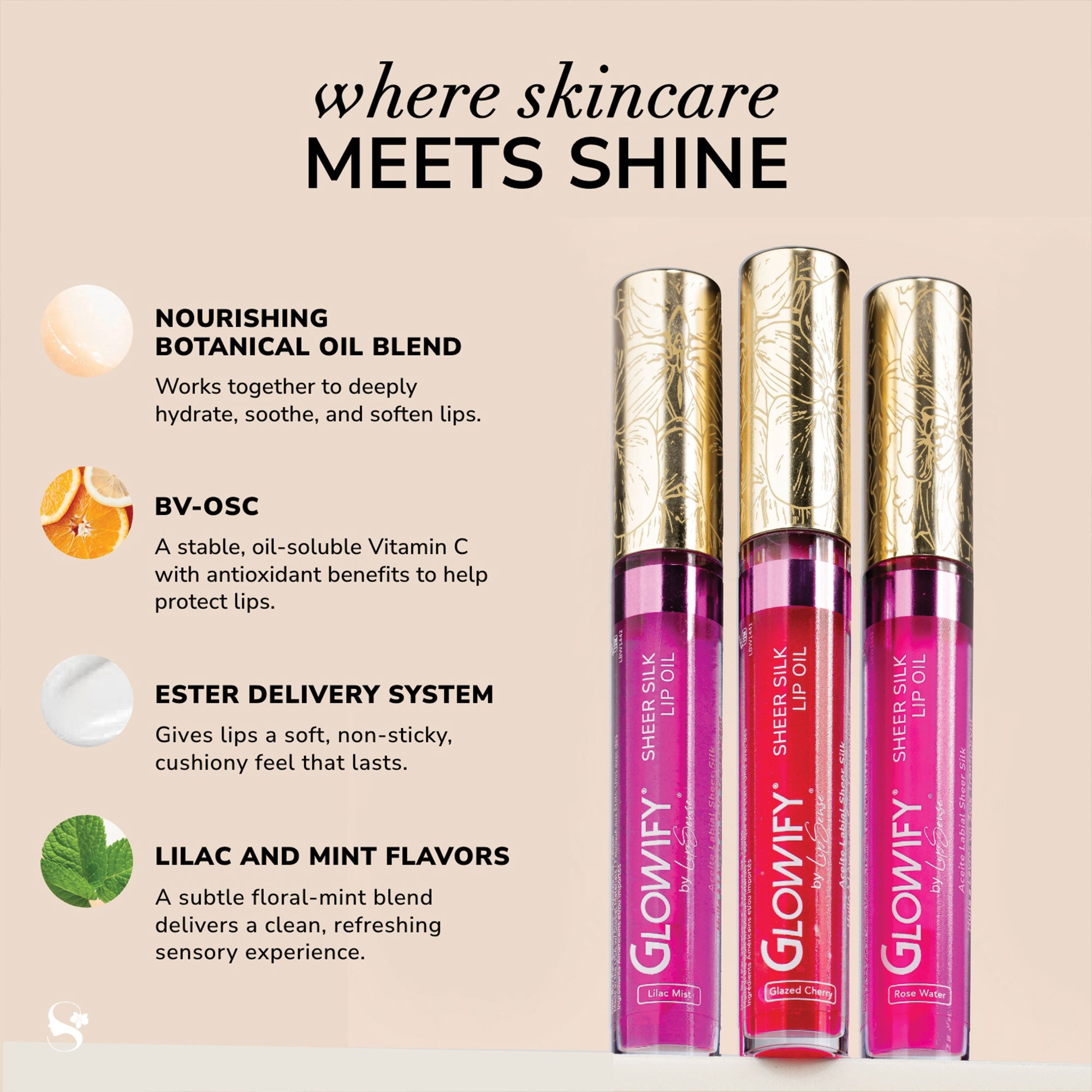 Glowify Sheer Silk Lip Oil Collection SeneGence Glowify Sheer Silk Lip Oil Collection SeneGence
