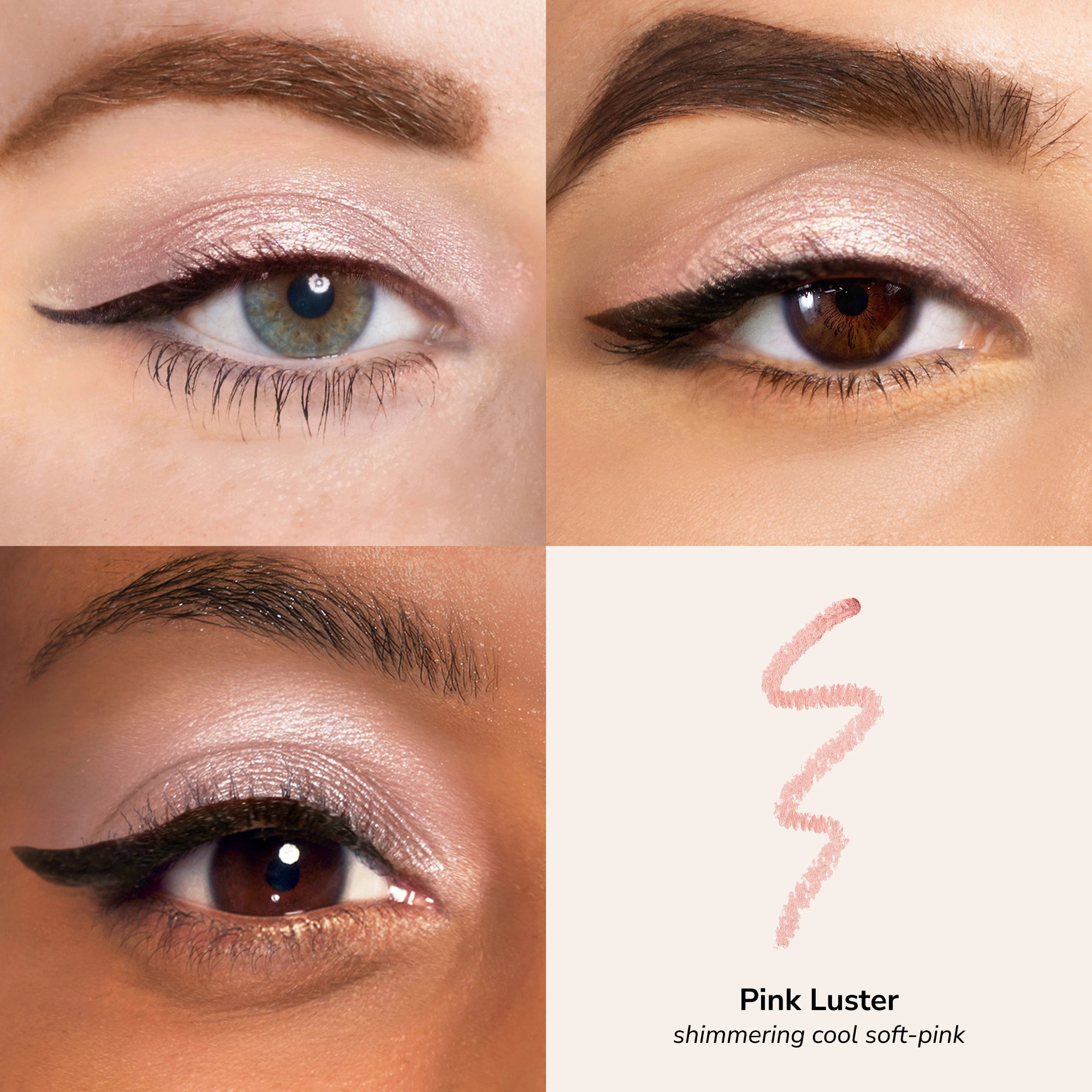 Skintone quadrant Glowify Long-Lasting Eyeshadow Stick product shade Pink Luster.