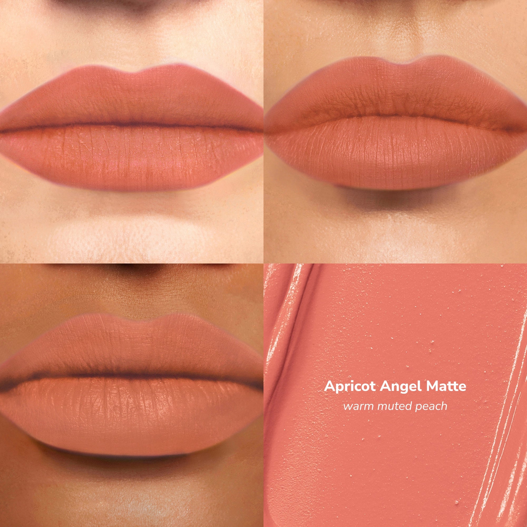 Skintone quadrant LipSense Cream product shade Apricot Angel.