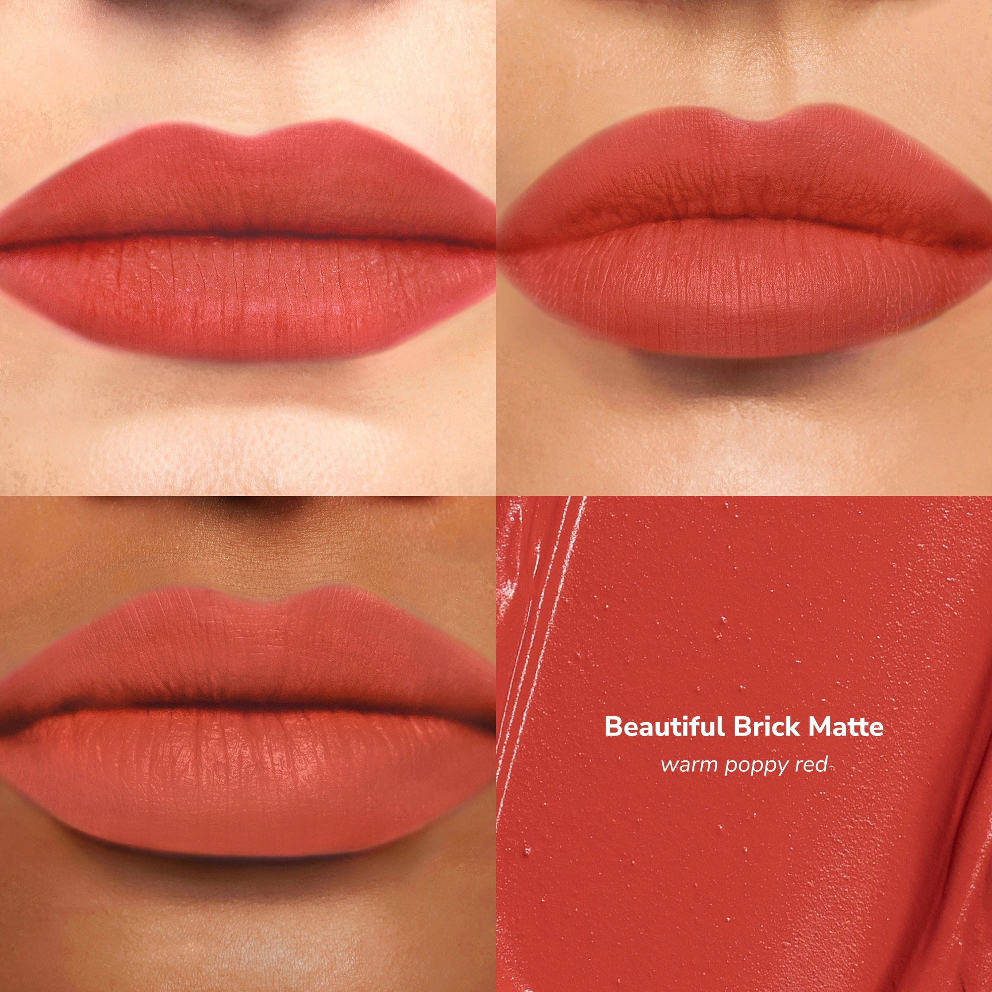 Skintone quadrant LipSense Cream product shade Beautiful Brick.