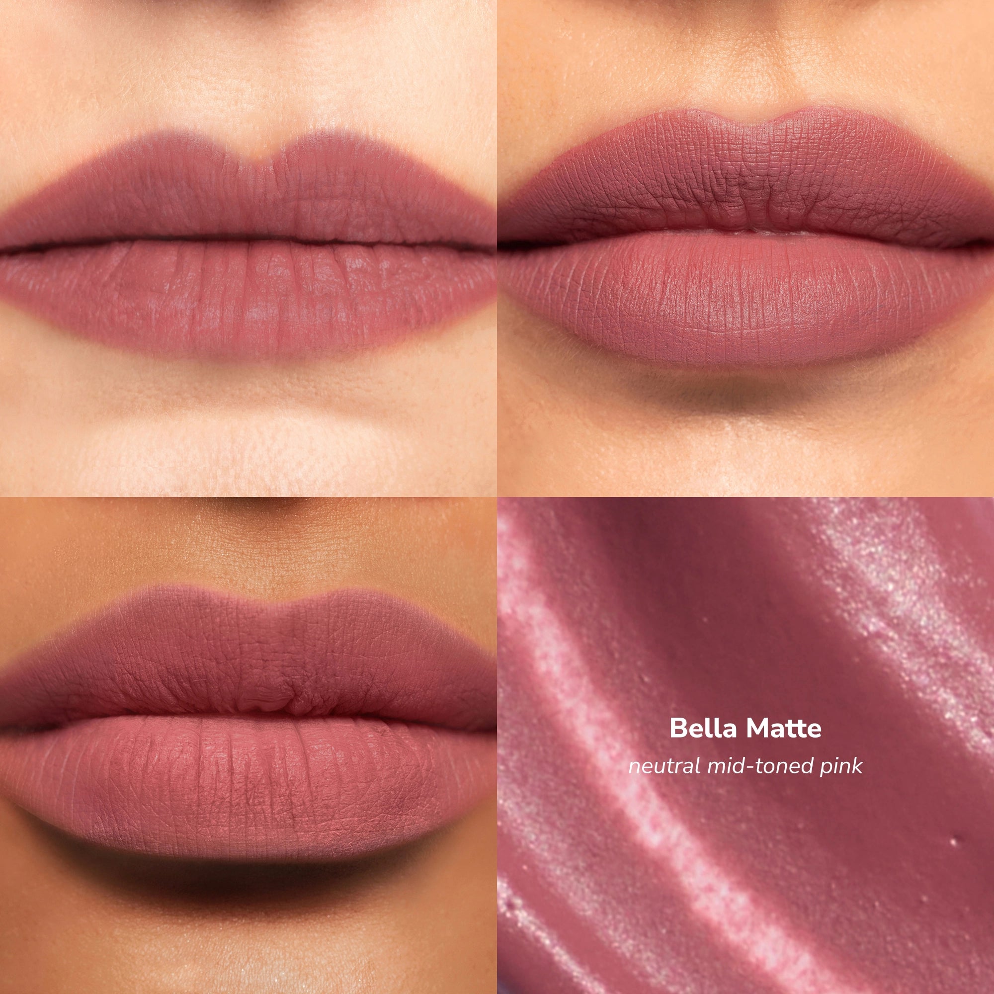 Skintone quadrant LipSense Cream product shade Bella. 