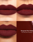Skintone quadrant LipSense Cream product shade Burgundy Plum.