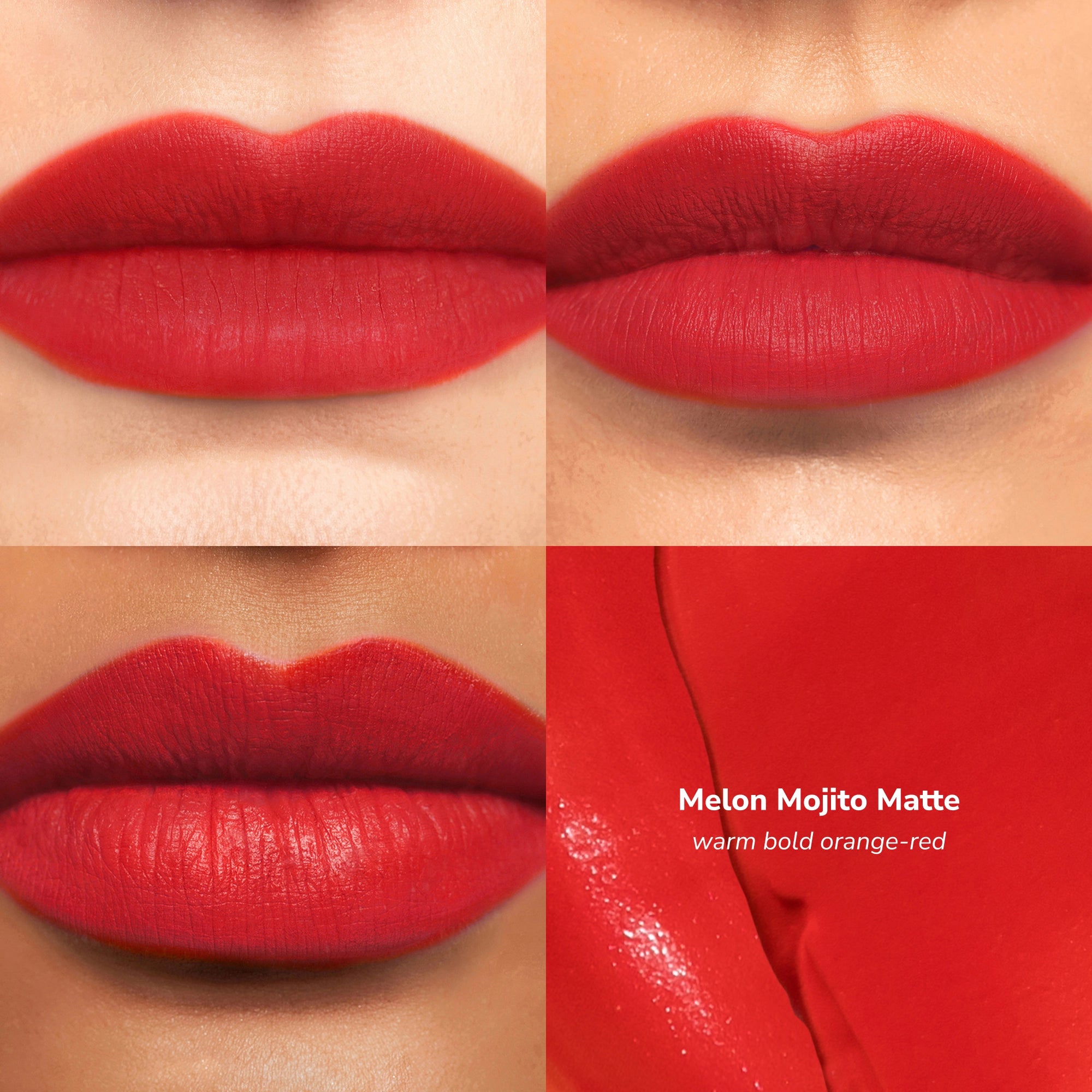 Skintone quadrant LipSense Cream product shade Melon Mojito.