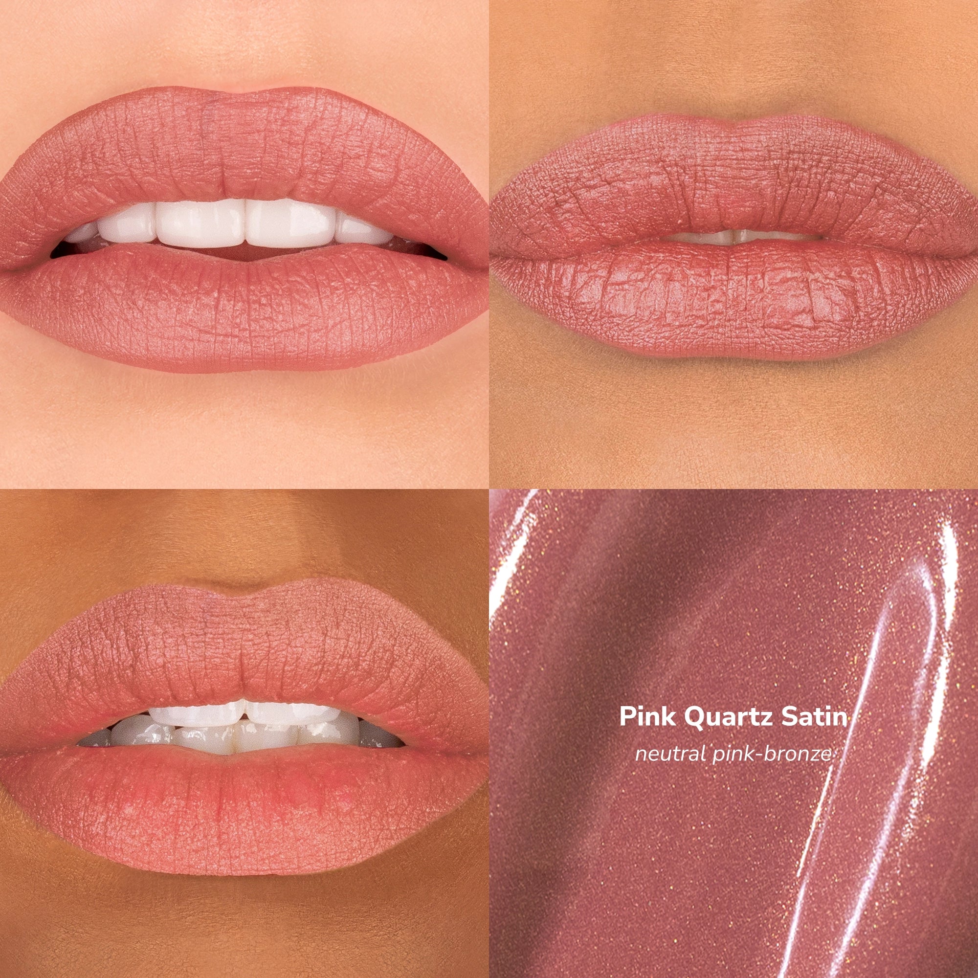 Skintone quadrant LipSense Cream product shade Pink Quartz Satin.