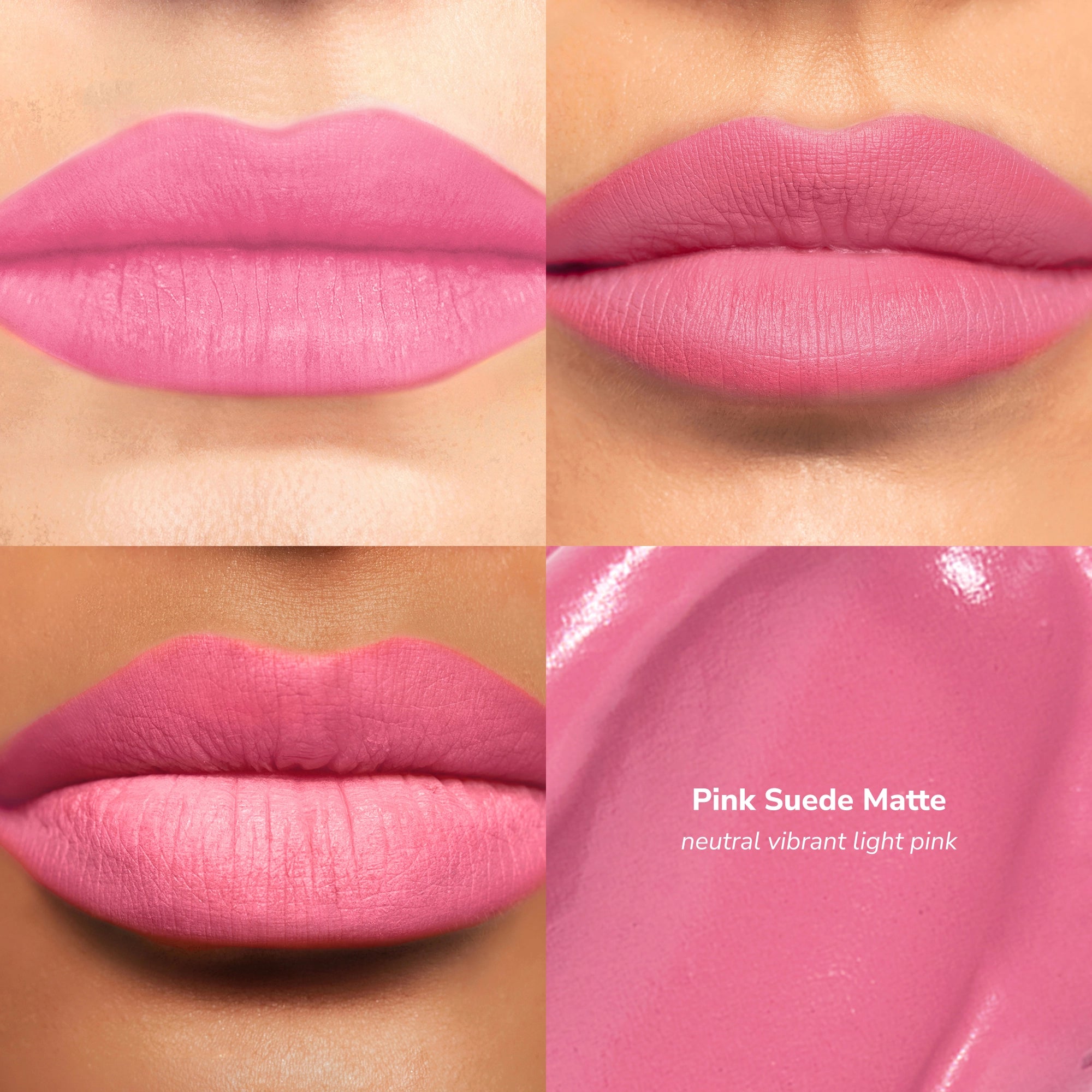 Skintone quadrant LipSense Cream product shade Pink Suede.
