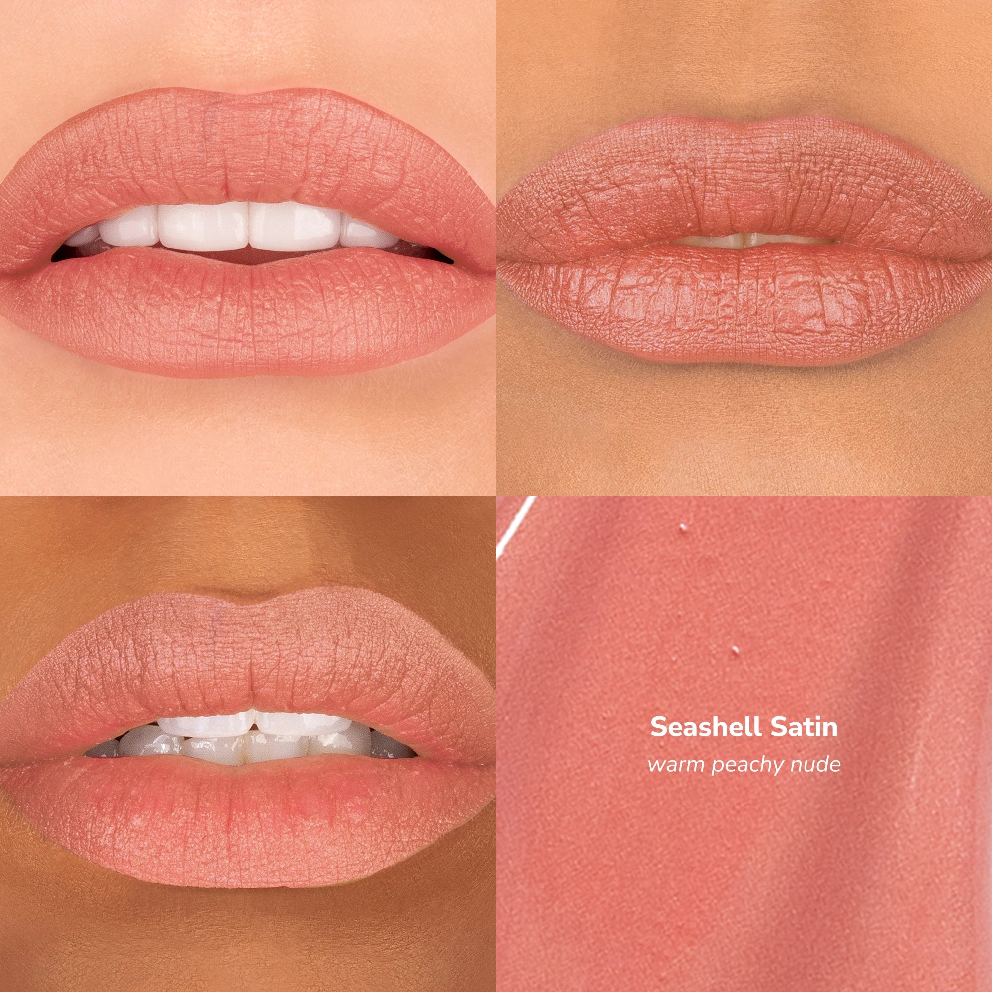 Skintone quadrant LipSense Cream product shade Seashell.