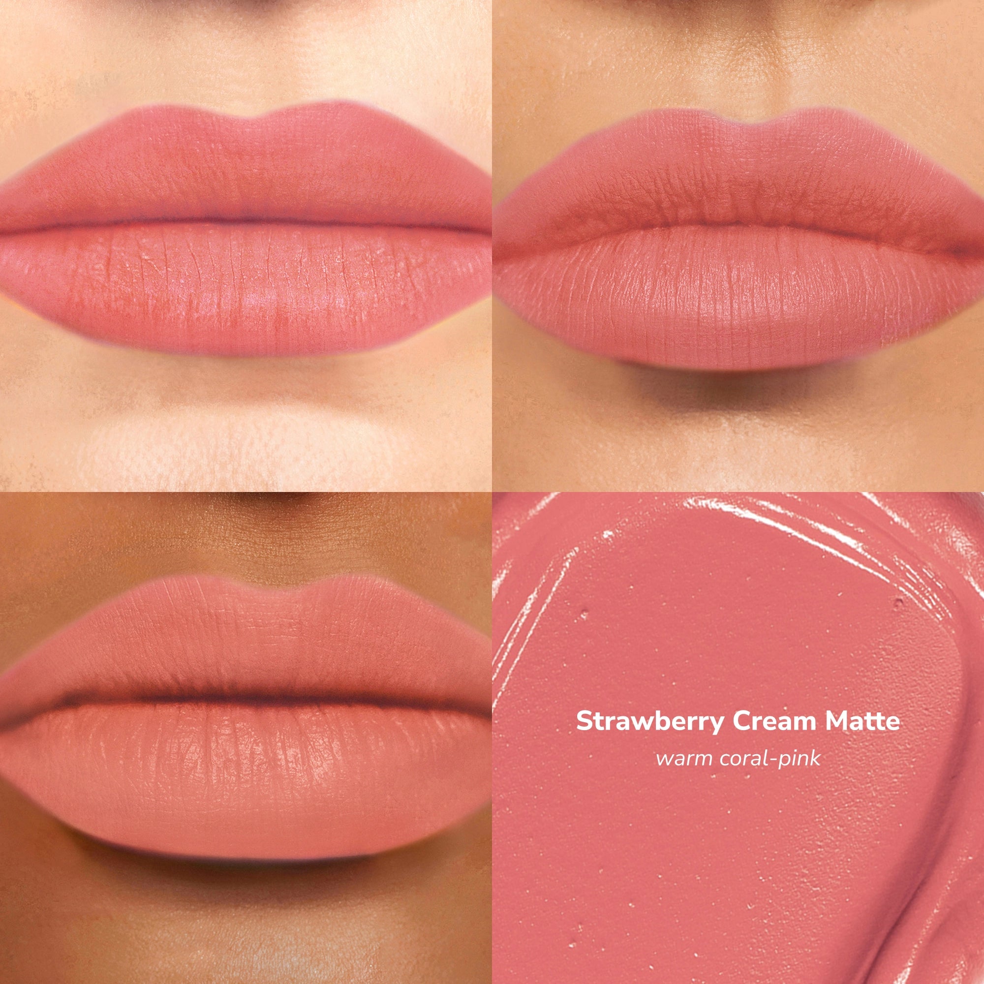 Skintone quadrant LipSense Cream product shade Strawberry Cream.