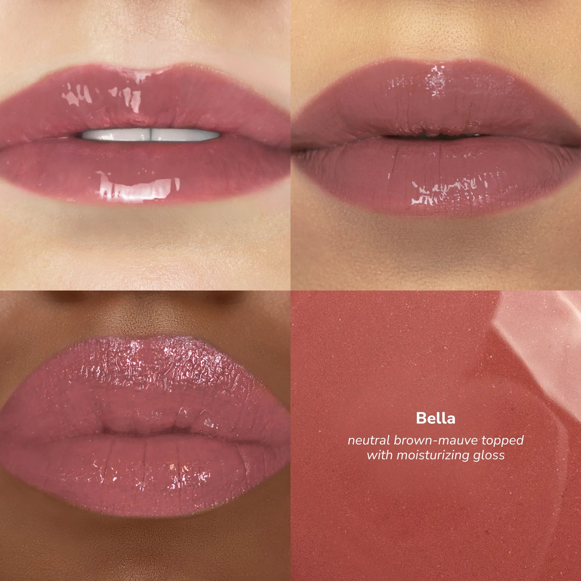 LipSense Long-Lasting Lip Color shade Bella skintone quadrant.