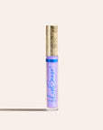 LipSense moisturizing gloss in lavender shade in a clear tube with an ornate gold cap